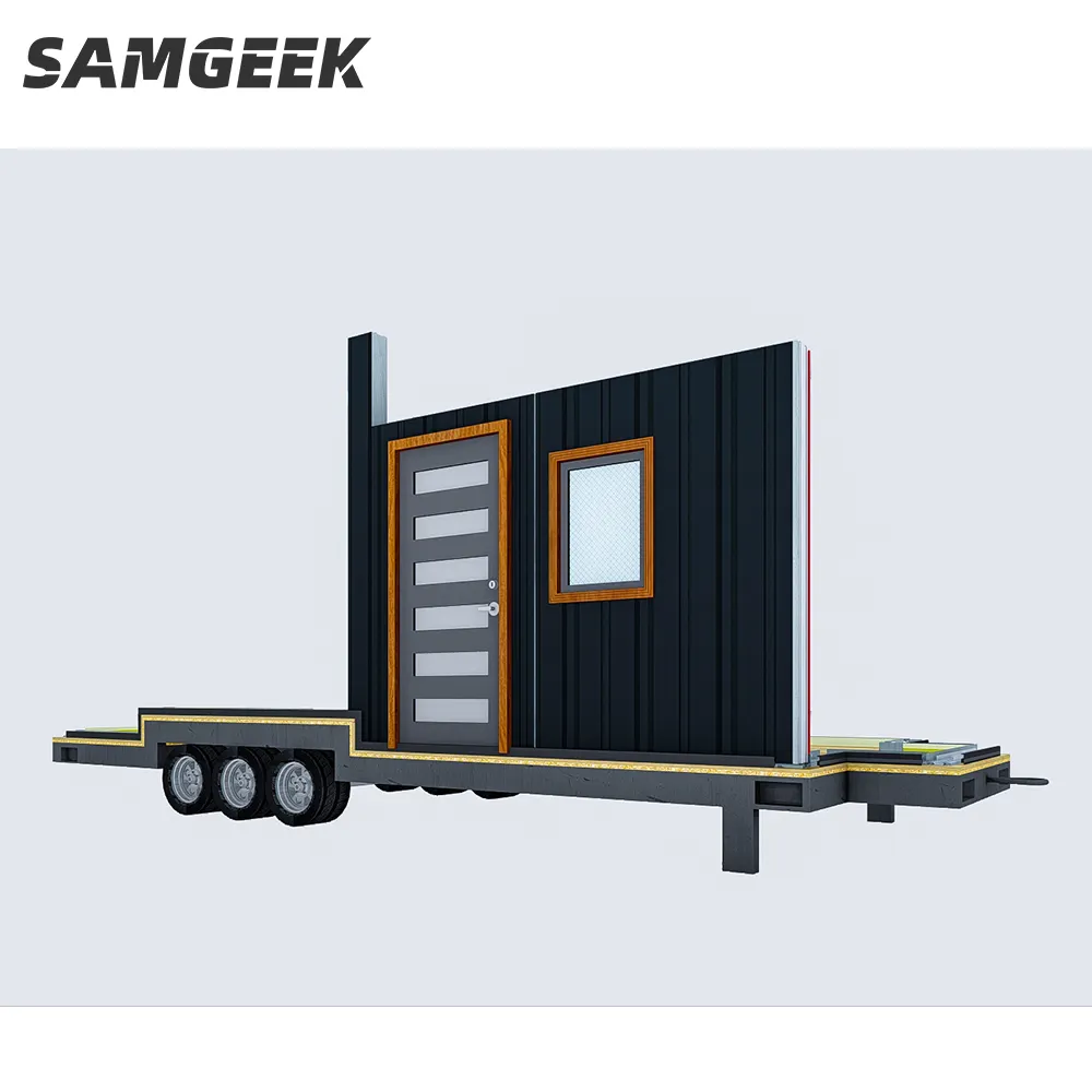 Samgeek S modelo Tiny Houses on Wheels Diseño moderno Estilo exterior y hogar cálido sobre ruedas minúscula casa villa