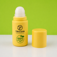 Botol Roll On Minyak Esensial Bulat Kosong 50ml 1oz 2oz Plastik Frosted Kemasan Botol Deodoran