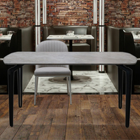 Table à manger extensible réglable 4 places en céramique avec pieds en métal de luxe moderne personnalisée pour utilisation hôtelière