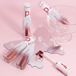 Mới giữ ẩm dài thủy tinh cong chai bóng giữ ẩm sáng trắng không thấm nước cao màu sắc thời trang son bóng - Product Image 4