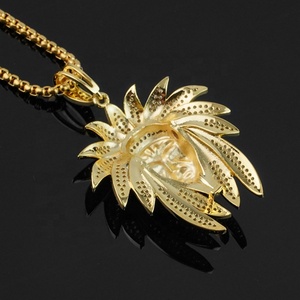 Pendentifs en diamant CZ, breloques de style indien, colliers couleur or, bijoux hip-hop, fabrication en usine - Product Image 5