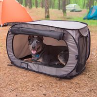 Cage de voyage pliable et portable en polyester pour chats et chiens avec boucle de ceinture de sécurité, respirante et imperméable pour voiture