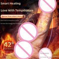 Elektrische Vibrations- und Heizfunktion Teleskop-Schaukeldildo Sexspielzeug für Frauen