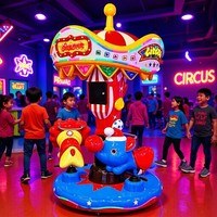 Fabricant d'équipements de divertissement : Manèges pour enfants électriques à monnayeur, 3 joueurs, en bois et fibre de verre, pour intérieur/extérieur
