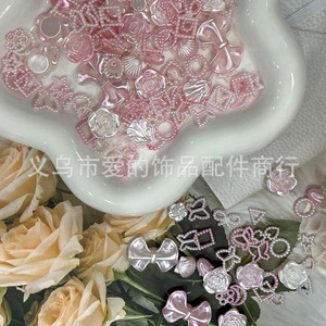 Aomiao's Mystery Floral Resin Applique <b>Beads</b> Mixed Rose Bow Diy Craft Supplies 250g Yiwu Origin Handmade Pearl Finish - Product Image 2