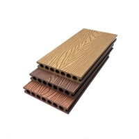 Revêtement de terrasse en bois composite WPC de haute qualité, résistant aux intempéries, à grain de bois 3D en relief, pour l'extérieur