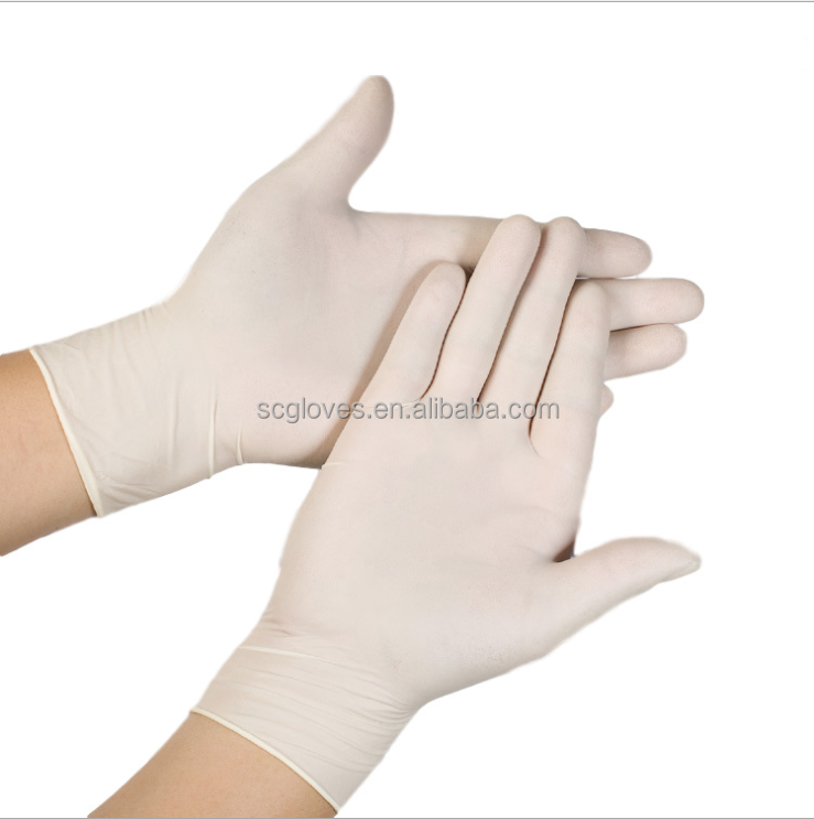 Wholesale New Cheapest Price 24cm Long Hand Rubber Gloves Family Cooking Safety White Powder Free Latex Gloves