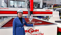 Grande machine à jet d'eau de 8x4 mètres pour couper la pierre ou le marbre