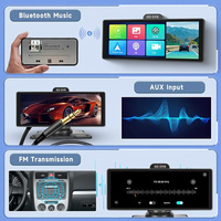 Carlover 10.26 Pouces CarPlay Auto Voiture DVR WiFi Caméra de Tableau de Bord Rétroviseur Enregistreur Vidéo