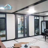 Casa Contenedor Plegable Prefabricada Expandible de 37m2, Instalación Rápida, 20 pies, 2 Dormitorios, para Oficina, Diseño Moderno