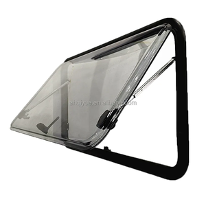 Fenêtre d'angle arrondie en alliage d'aluminium 700x700mm pour camping-car, avec store enrouleur et moustiquaire, pièce de rechange pour carrosserie de camping-car - Product Image 1