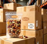 BANTIAN Vente en gros de fruits secs et noix assortis, amandes décortiquées, noisettes non salées, grillées, dures, pour les fêtes en famille, 1000g, étiquette personnalisée