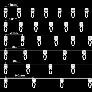 रिपल फोल्ड कर्टेन कैरियर रनर एस वेव कर्टेन रनर ट्रैक प्लास्टिक - Product Image 4