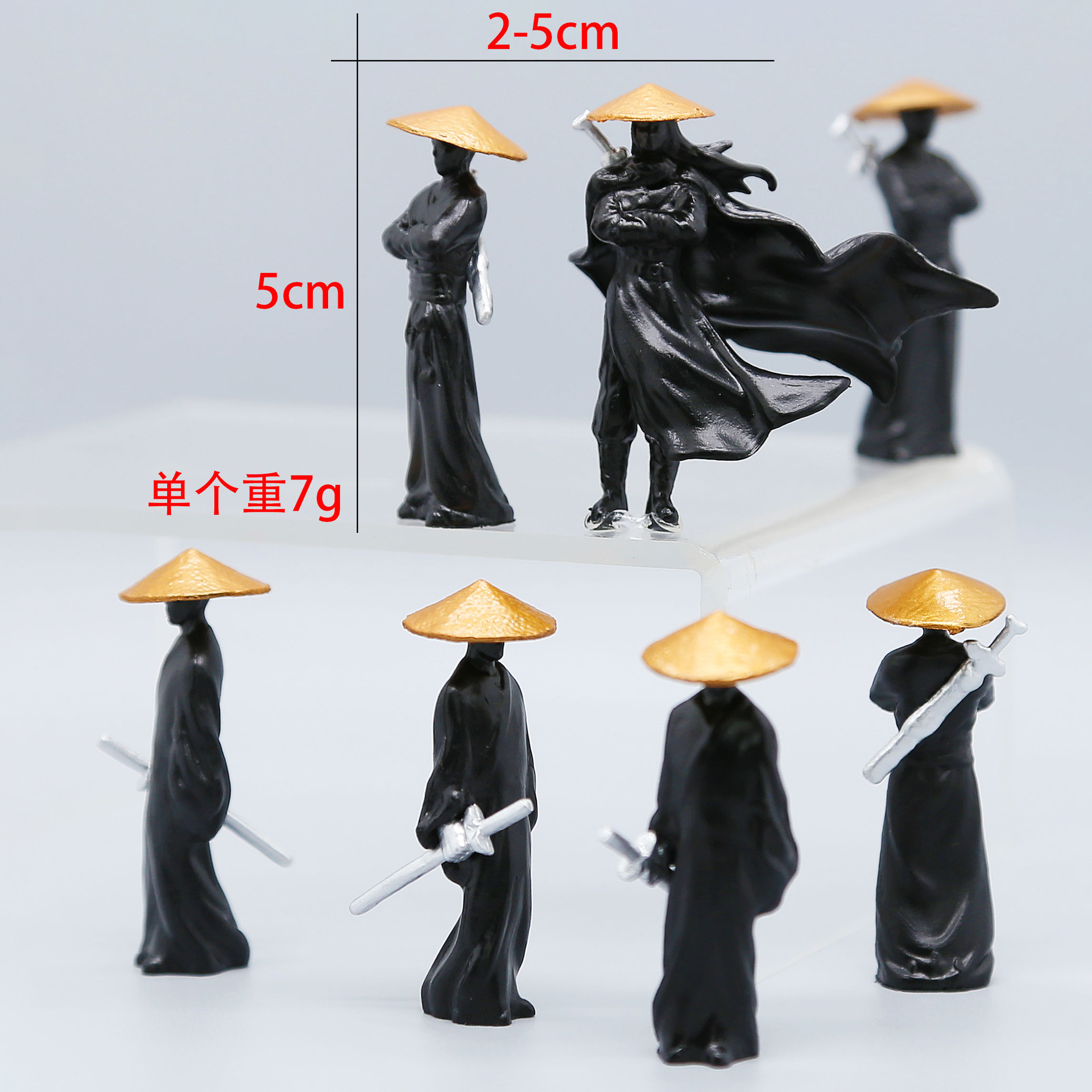 ギフトに最適なPVC製中国剣士アクションフィギュア車内装飾