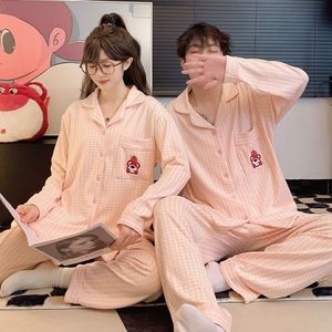 Pijamas de Invierno de Alta Calidad para Mujer, Talla Grande, Cárdigan con Cuello Alto, Conjunto de Pijama con Estampado de Dibujos Animados para Parejas - Product Image 2