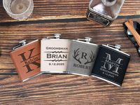 Flacon en similicuir personnalisable au laser, flacon à liqueur en acier inoxydable gravé avec logo personnalisé pour cadeaux et promotions