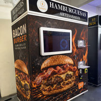 Distributeur automatique de burgers Iplaysmart, distributeur automatique, service en libre-service, machine à faire des burgers chauds, acier inoxydable, capacité 156, Wi-Fi/5G