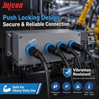 Connecteur industriel étanche M25 à 3 broches, en cuivre plaqué argent, 50A 500V IP67, à verrouillage par poussée, pour prise mâle