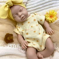 Poupée Reborn en Silicone Peinte à la Main de 20 Pouces, Bébé Endormi, Sourire Angélique, Joues Réalistes pour les Amateurs d'Art et les Collectionneurs