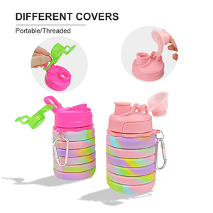 Bouteilles de voyage pliables de qualité alimentaire, bouteille en silicone pour le sport en plein air, bouteille d'eau en silicone pliable - Product Image 5