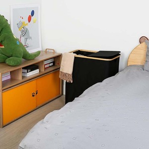 Đứng miễn phí ráp 2 phần giặt cản trở 145L Thêm lớn giặt giỏ với nắp tre & có thể tháo rời túi bên trong - Product Image 6