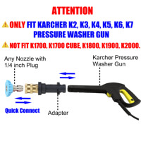 Adaptateur de pistolet de lavage de voiture à pression, adaptateur à connexion rapide pour raccord de la série K