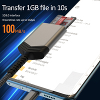 2 en 1 USB C a SD TF lector de tarjetas tipo C OTG adaptador para iPhone 15 iPad MacBook Android