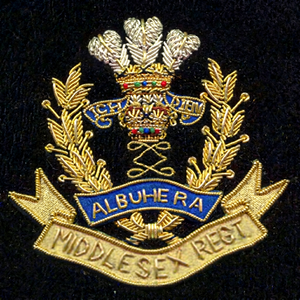 MIDDLESEX REGT Patch brodé en dentelle de haute qualité, à coudre, badge en tissu circulaire, design de luxe pour vêtement - Product Image 1