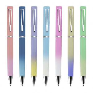 Juego de Dos Bolígrafos Escolares, Novedad en Colores Degradados Arcoíris, Bolígrafo con Logotipo Personalizado para Estudiantes - Product Image 1