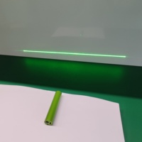 Mini pointeur laser rechargeable en aluminium de type porte-clés USB, ligne verte 520nm, portée 500m, ISmartlaser PowerPoint