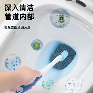 Juego de cepillos para inodoro con soporte, cepillo grande y pequeño para limpieza del baño sin rincones muertos - Product Image 4