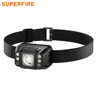 Linterna Frontal Recargable LED HL101 de Alta Calidad, 450LM, con Sensor de Movimiento, Haz Ajustable de 160M, 5W, Tipo-C, 69g