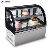 Équipement de réfrigérateur commercial Mini verre incurvé Dessert pâtisserie gâteau boulangerie vitrine comptoir refroidisseur pour boulangerie