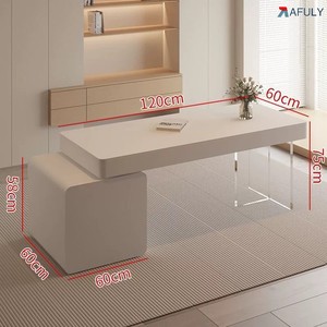 Màu Trắng Tinh Khiết Tối Giản Kem Phong Cách Bàn Cho Nhà Viết Beauty Salon Y Tế Tư Vấn Bảng Với Ngăn Kéo Bàn Máy Tính - Product Image 6