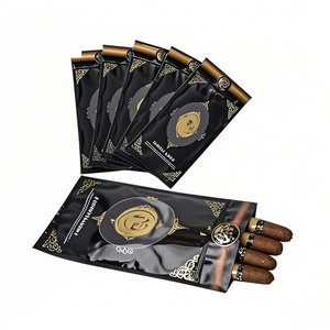 Sacs à fermeture éclair en feuille personnalisée pour cigares Sacs à cigares pour tabac Sac d'emballage pour cave à cigares Ziplock - Product Image 1