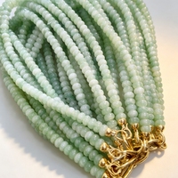 Collier ras du cou minimaliste en perles d'abaque 5*8mm en pierres précieuses naturelles avec fermoir doré, bijou d'été en cristal de guérison, cadeau 17,5''