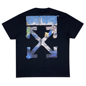 เสื้อยืดทรงหลวมสไตล์วินเทจสุดเทรนดี้สำหรับผู้ชายและผู้หญิงไซส์พลัส ลายฟอยล์สีทองรูปธนู [Long Rope] - Product Image 3