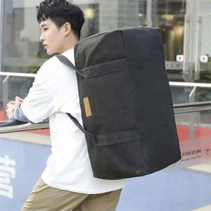 Muestra gratuita de bolsas deportivas de lona negra de gran capacidad, de marca, al por mayor, tendencia 2023, con impresión personalizada - Product Image 5