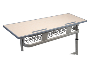 Parte superior de MDF y Marco de metal aula Academia 2 personas muebles dobles para adolescentes juego de <span class=keywords><strong>escritorio</strong></span> y silla escolar - Product Image 5