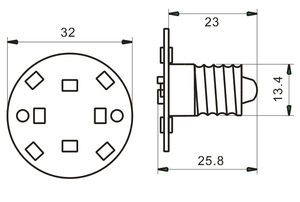 <span class=keywords><strong>E14</strong></span> cơ sở dẫn bóng đèn <span class=keywords><strong>60V</strong></span> 24V AC vui chơi giải trí ánh sáng công bằng - Product Image 6