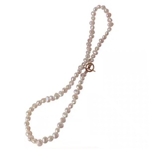 Collar de Oro de 14K Hecho a Mano, Estilo Retro, con Piedras Pequeñas de Agua Dulce Naturales en Forma de Barroco, Collar con Cadena de Oro - Product Image 5