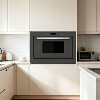 Four combiné noir 35L, hauteur 455mm, avec capteur tactile, puissance 1000W, grill 1500W, cavité à plateau plat, four à micro-ondes encastrable OEM ODM