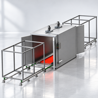 Four de cuisson électrique pour peinture en poudre JH-321818D avec deux rails de chariot en SUS316L et matériaux en titane, haute sécurité pour le séchage de la peinture en poudre