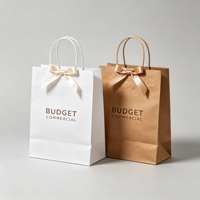 Sac en papier kraft brun biodégradable, écologique et recyclable avec logo personnalisé pour l'emballage alimentaire à emporter des restaurants, fermeture magnétique