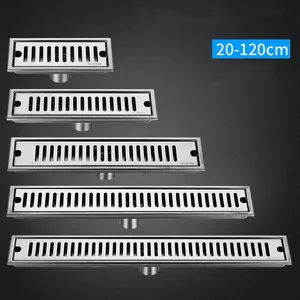 Customization SUS SS 304 200-1200mm Stainless Steel Linear Rectangular Linear Floor Drain Rectangle Shower Drains