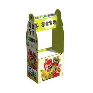 Estante de paleta de piso de exhibición de pan de galletas de tuerca corrugada de gran venta para supermercado minorista estante de exhibición de cartón para bocadillos - Product Image 6