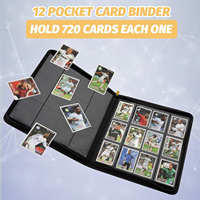 Protection supérieure Archivage Sûr Anti-poussière Empêche la flexion Résistant aux rayures Transparent Pu 12 Pocket Card Binder