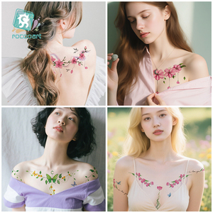 Derniers tatouages temporaires Underboob pour adultes, autocollants de <span class=keywords><strong>tatouage</strong></span> pour femmes, colorés, faux réalistes, grande taille <span class=keywords><strong>poitrine</strong></span> sexy amovible - Product Image 4