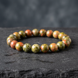 Bracelet en perles d'Unakite naturelles, bracelet en pierre de chakra, bracelet en cristal, fournisseur en gros, fabricant pour bijoux de guérison - Product Image 2