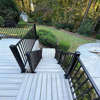 Balustrade de balcon extérieur Système de garde-corps d'escalier Clôture en aluminium noir pour terrasse